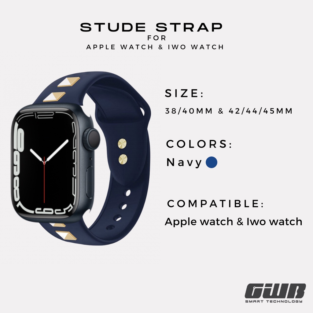 STRAP STUDE  ( IWO / APPLE WATCH / IWATCH) ( strap saja belum termasuk jam tanhan )