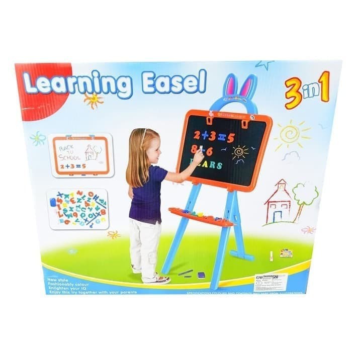 

MAINAN ANAK LEARNING EASEL / PAPAN TULIS 3 IN 1 KODE 3655