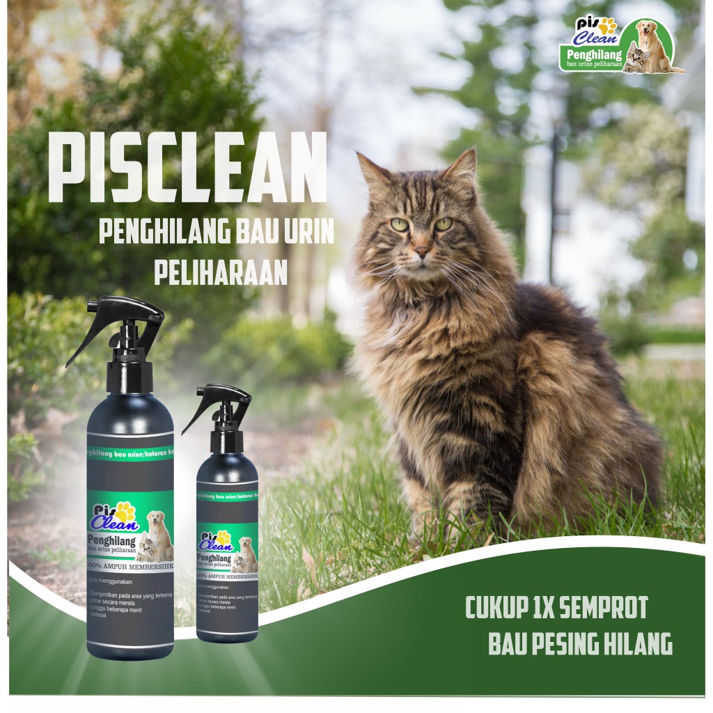 PISCLEAN Cairan Ampuh Menghilangkan Bau Pesing Kucing u0026 Anjing 