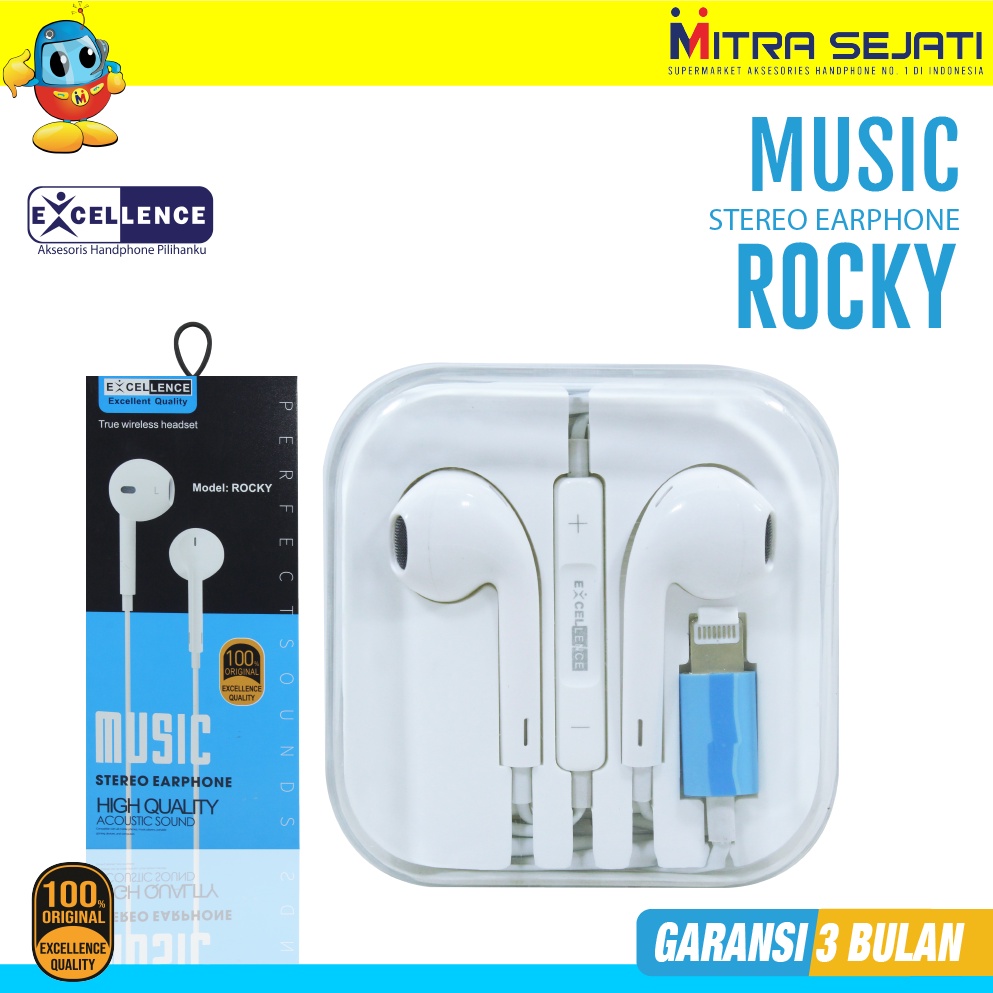 Handsfree Headset Excellence Rocky Lightning APP IPXS Earphone