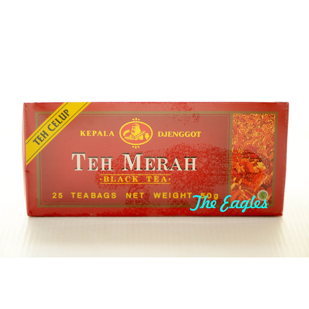 

Teh merah black tea celup kepala djenggot oleh khas Solo 50 gr 25 teabags cocok di tambahkan susu