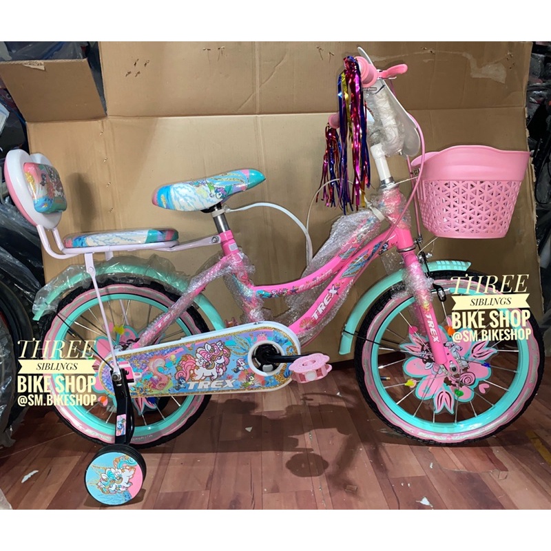 SEPEDA MINI ANAK PEREMPUAN TREX MERMICORN 16 INCH WARNA PINK