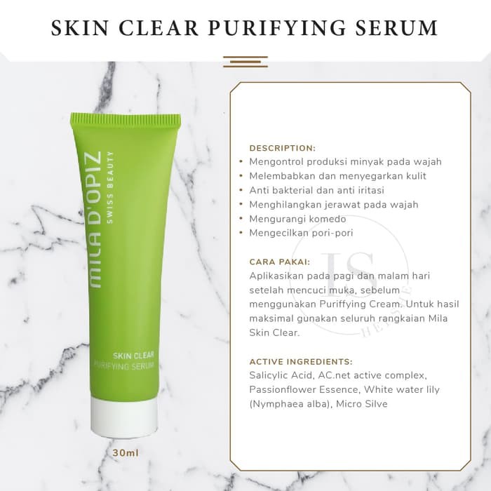 MILA D'OPIZ Skin Clear PURIFYING SERUM 30ml / MILADOPIZ Purifying SERUM