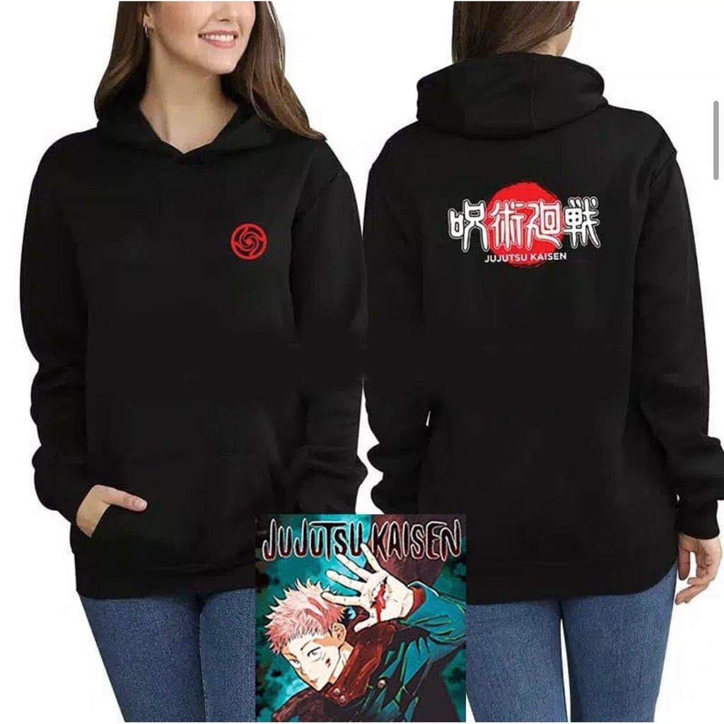 Hoodie Jujutsu Kaisen Casual Black