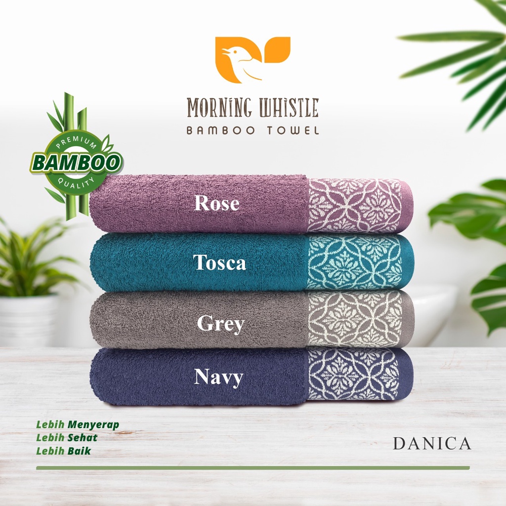 Handuk Mandi Dewasa Terry Palmer Morning Whistle Bamboo Danica 70 x 135 cm