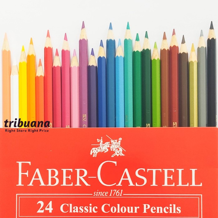 

WARNAPENSIL- PENSIL WARNA 24 FABER CASTELL CLASSIC -PENSIL WARNA