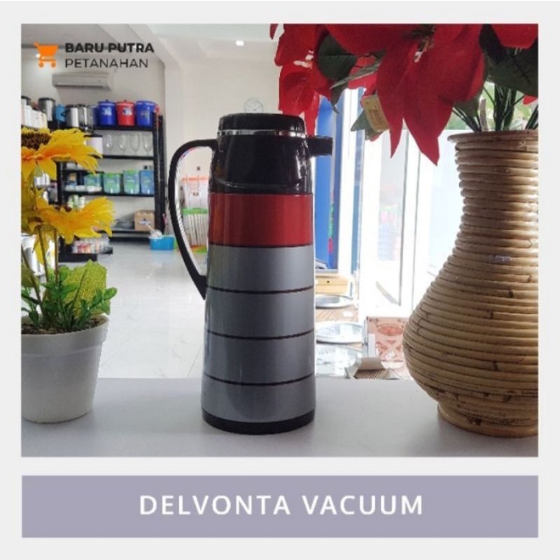 termos delvonta vacuum jug pc warna / termos air panas  1liter, 1.3liter, 1.6liter