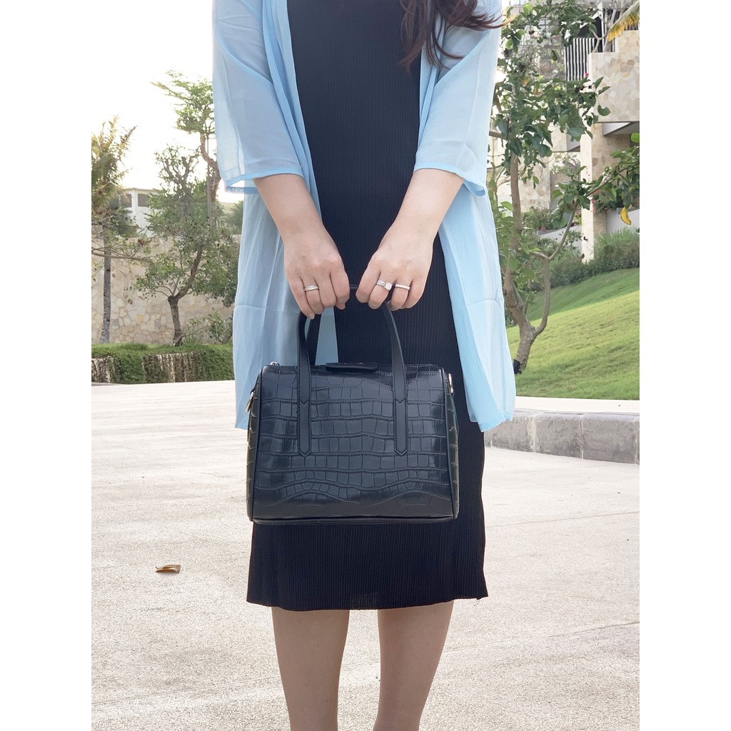 Becca Croco Handbag + Slingbag by Nonataliashop