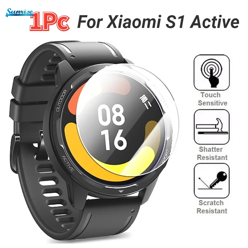 Pelindung Layar Tempered Glass Transparan Anti Gores / Ledakan Untuk Xiaomi Watch S1 Active