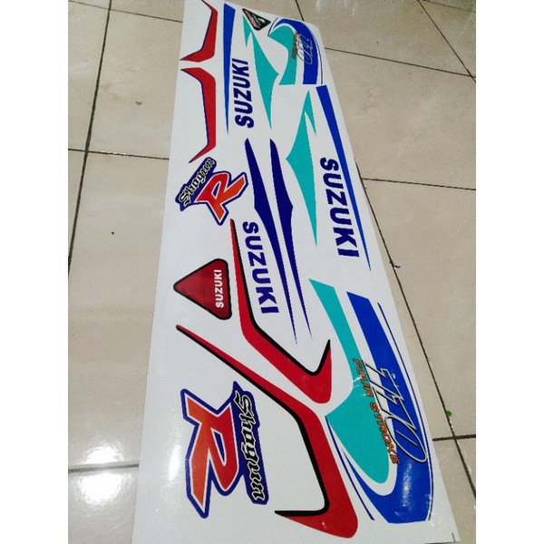 STRIPING STIKER SHOGUN KEBO BIRU PUTIH ALBINO