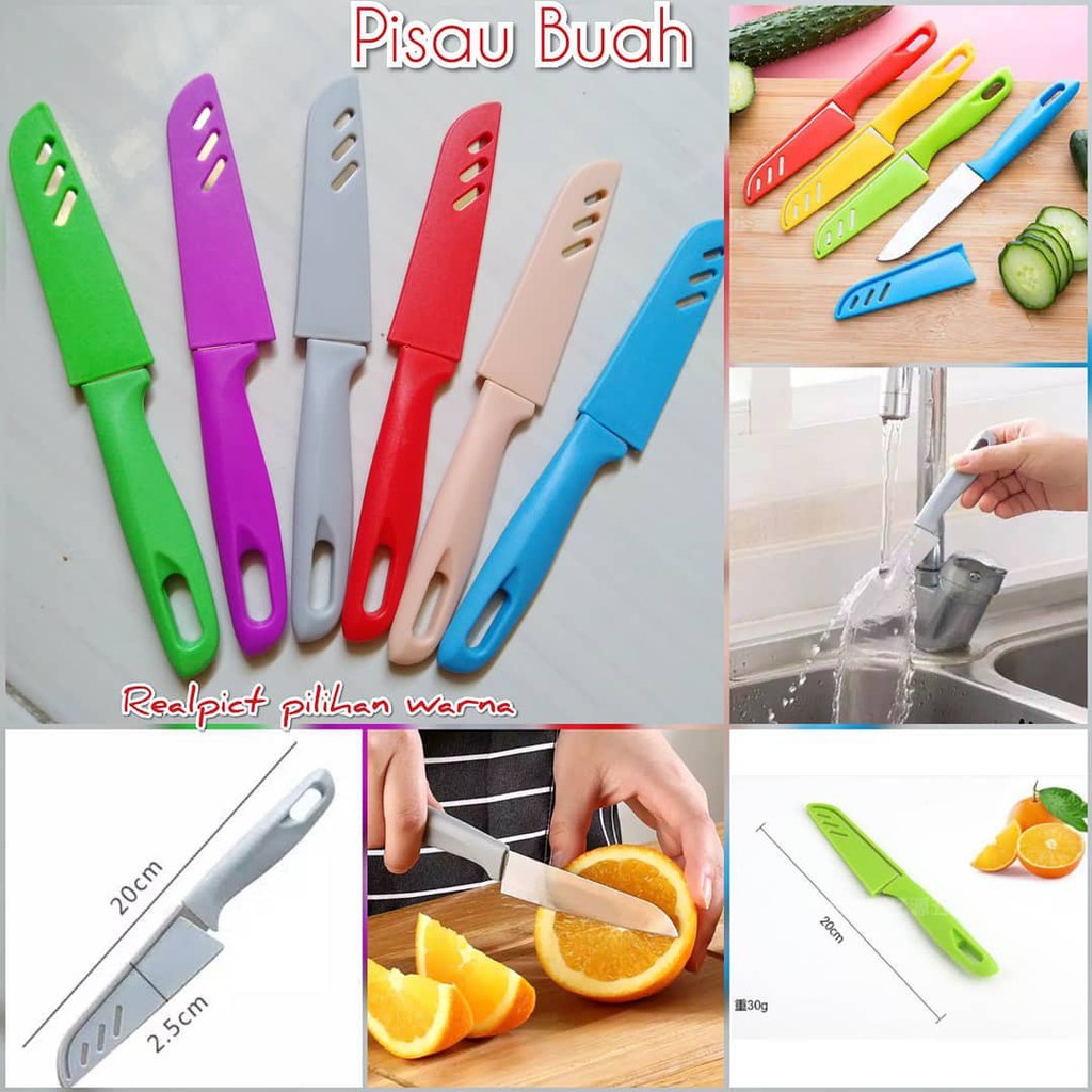 (JY)pisaubuah stainless sarung multifungsi//pisau dapur knife//alat kupas mini potong sayur