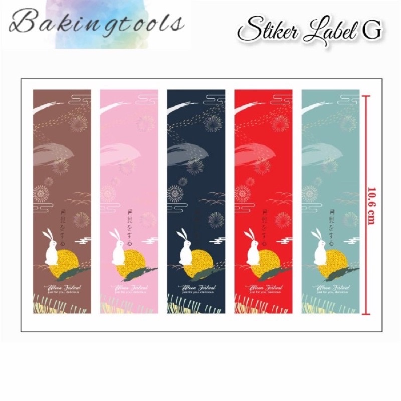 

Sticker label mooncake G rabbit 50 pcs