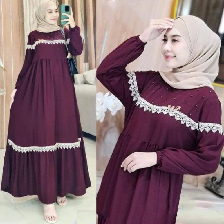 [WNO. 67534] gamis wanita muslimahdan 2021 Sandrina Dress/L/XXL/KEKINIAN/GAMIS WANITA///