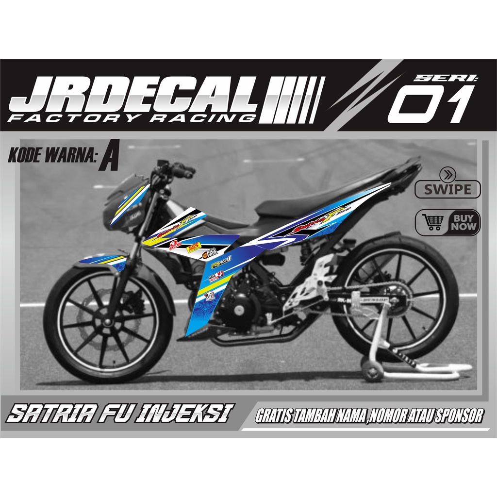 (BISA COD) STICKER STRIPING SATRIA FU FI INJEKSI 150 SEMIFULL CUSTOM VARIASI RACING - STIKER SATRIA 