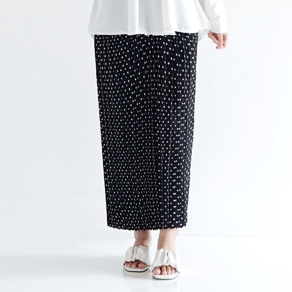 Rok Polka Plisket Wanita ROk Polkadot