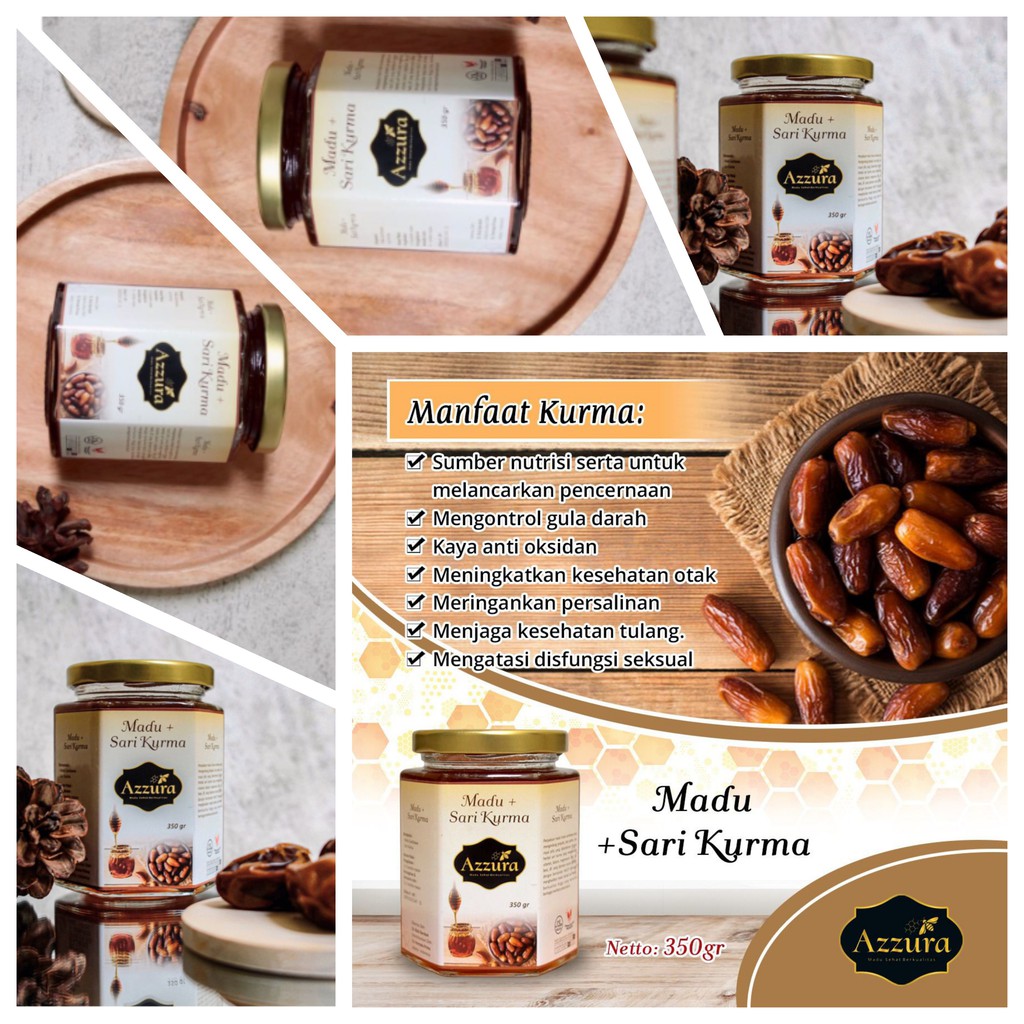 

MADU SARI KURMA AZZURA madu sumbawa sari kurma bee pollen royal jelly