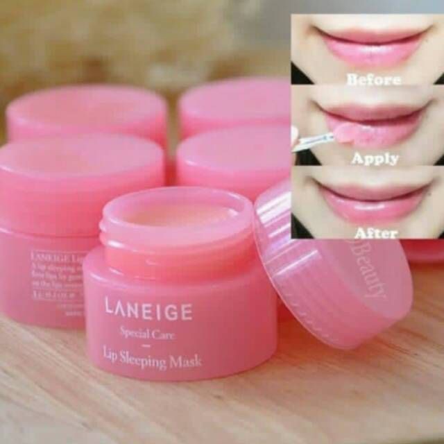 LANEIGE LIP SLEEPING MASK MASKER BIBIR MELEMBABKAN MENUTRISI BIBIR KERING