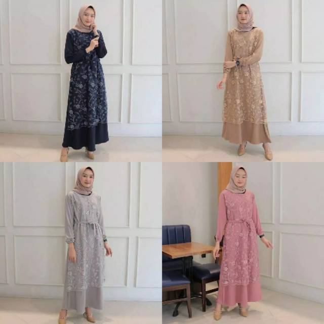 Alma Dress - Promo Dress Brukat Termurah