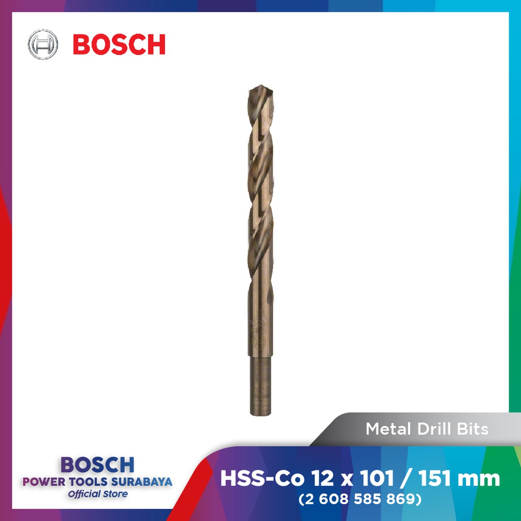 Mata Bor Besi & Baja Bosch HSS-Co 12 mm