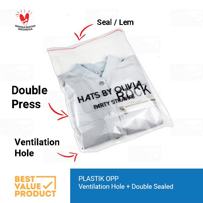 

(Termurah) TEBAL Plastik opp lem 05 / plastik opp baju / plastik undangan