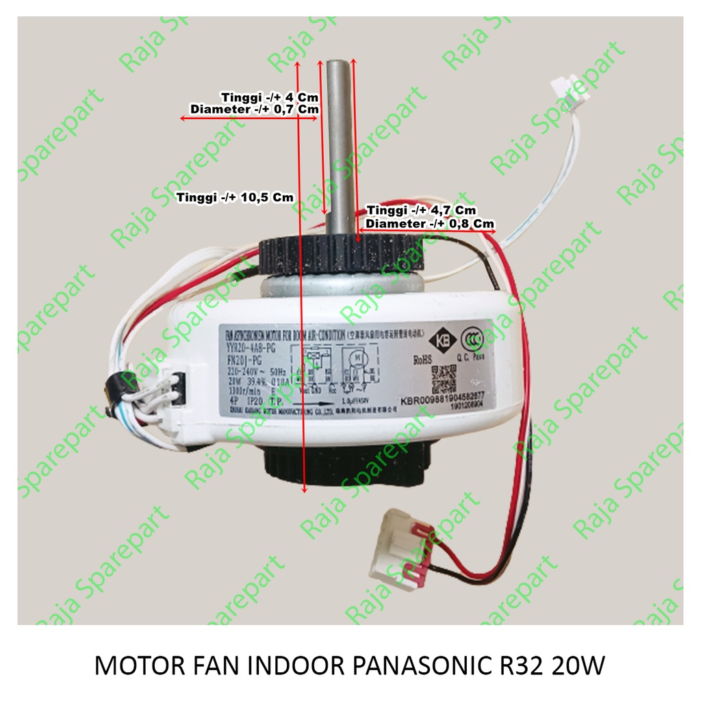 MOTOR FAN INDOOR AC PANASONIC R32 20W / DINAMO KIPAS INDOOR AC PANASONIC R32 20W ( UKURAN ADA DI GAMBAR )