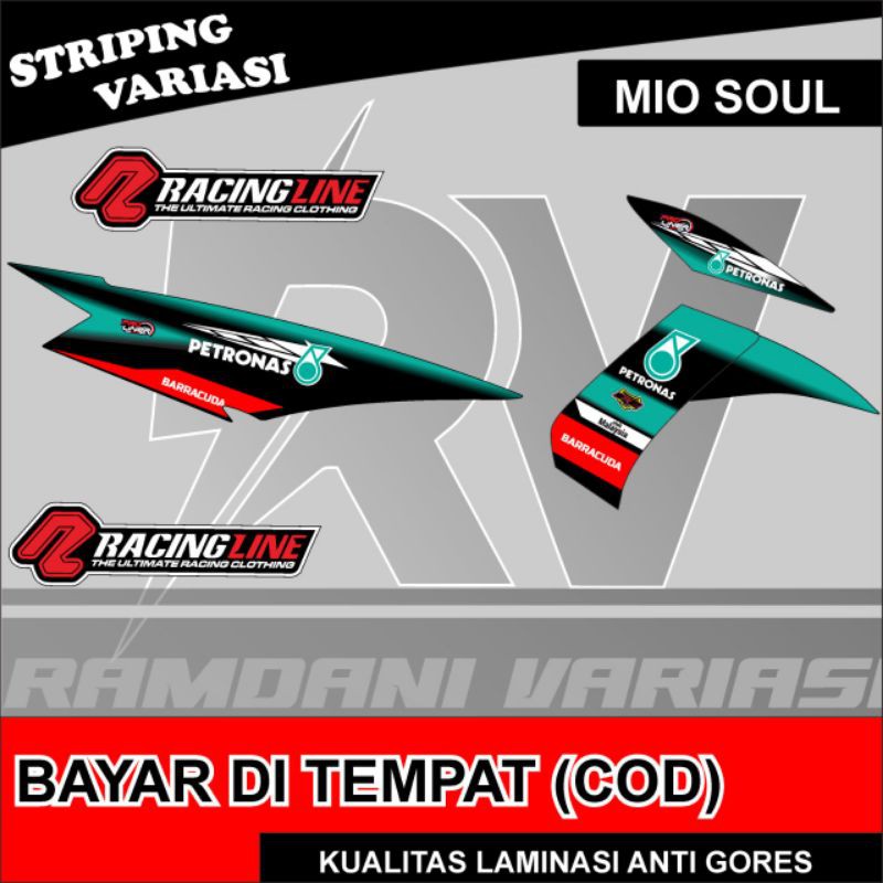 stripping Mio soul/stiker variasi soul carbu petronas