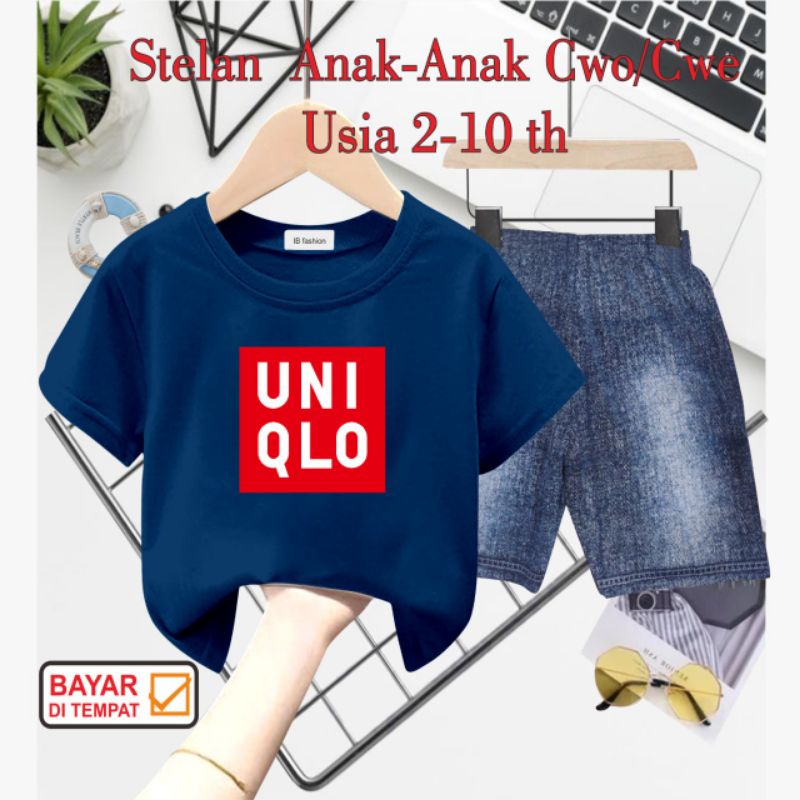 ((IB))SETELAN ANAK2 UNISEX SEMI JEANS/U4IQL0 DIGITAL SABLON