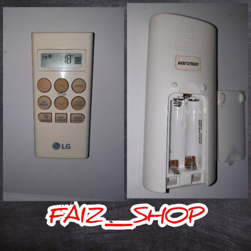 Remote AC LG AKB73756207 Terminator Mini Hercules  Original Second Free Baterai