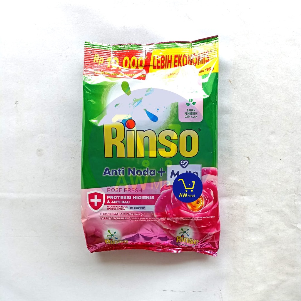 RINSO BUBUK ECER 10.000 - 400 GRAM - RINSO ANTI NODA + MOLTO 400 GRAM ECER RP 10.000 - RINSO BUBUK ANTI NODA