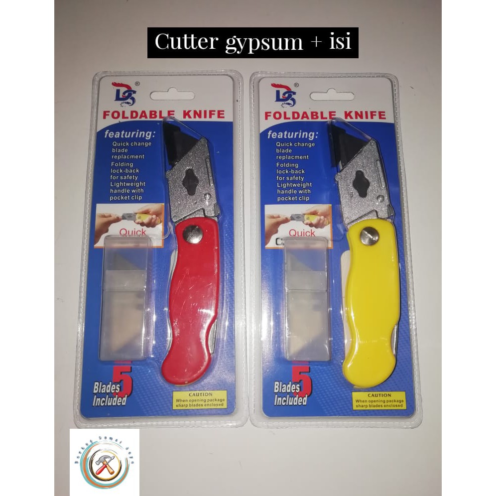 

Cutter Gypsum / Pisau Cutter Gypsum / Foldable Knife Cutter + isi