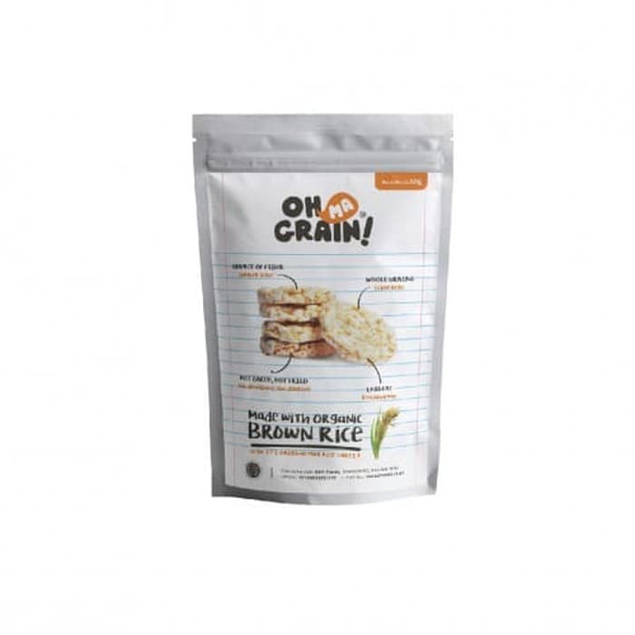 

Oh Ma Grain Organic Brown Rice Cakes Plain 45 gr No Gulgar ~ kp1461