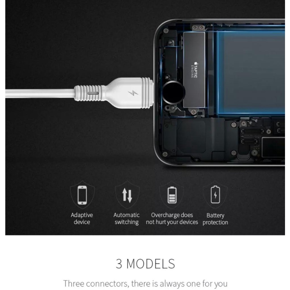 PROMO KABEL USB CHARGER DATA GOLF GC-75 2A 1METER FAST CHARGING MICRO USB , TYPE C , LIGHTNING - PENGISIAN CEPAT