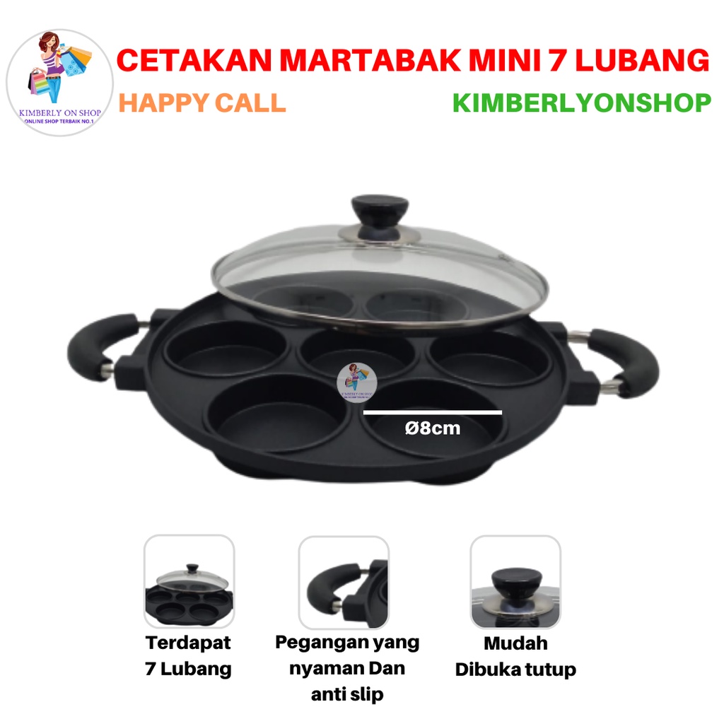 Cetakan Kue Mrtabak Mini 7 Lubang Snack Maker Serbaguna Happy Call