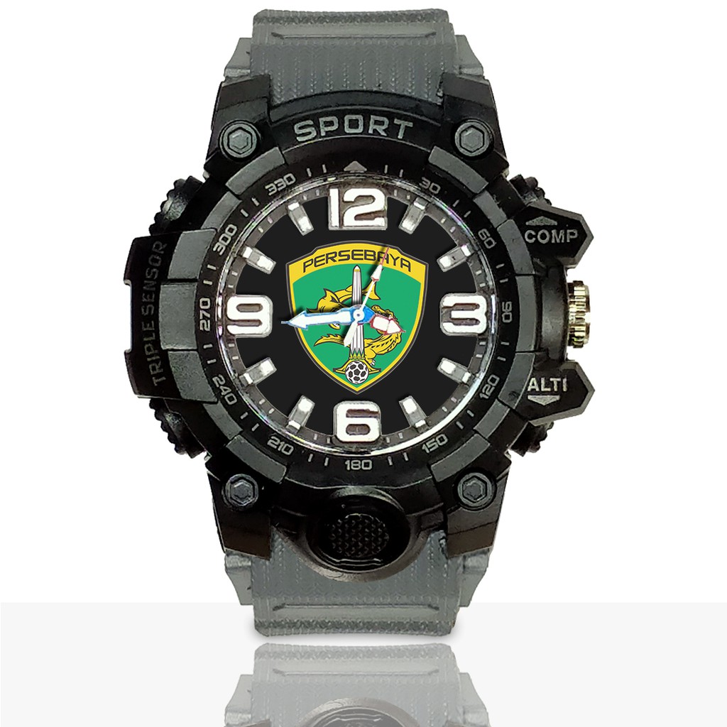 Jam Tangan Custom PERSEBAYA Ruber- Water Resistant