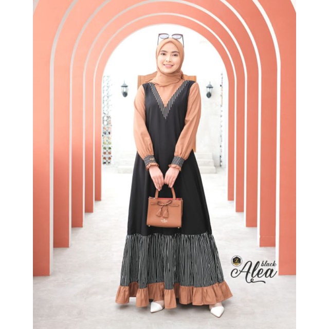 ALEA DRESS BLACK ORIGINAL BY ZALIFA | GAMIS WANITA