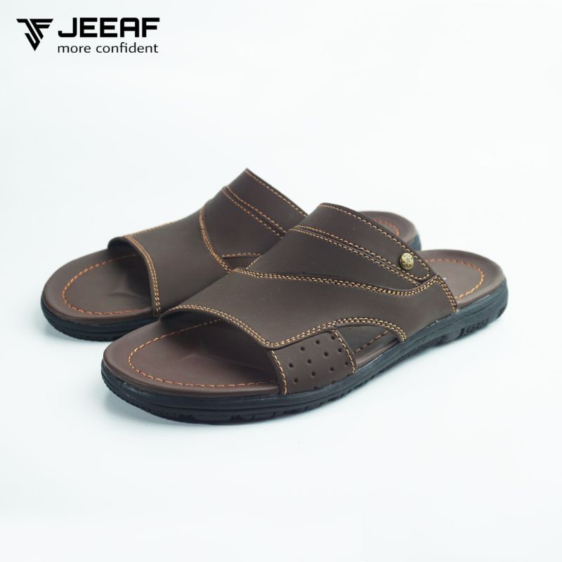 SANDAL SLOP PRIA KULIT CASUAL JEEAF ORIGINAL BEST QUALITY SANDAL JAPIT PRIA