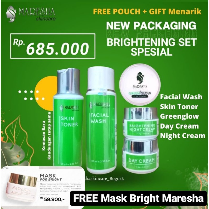 Maresha Skincare paket Brightening Special Offer | mareshaskincare (Bisa COD)