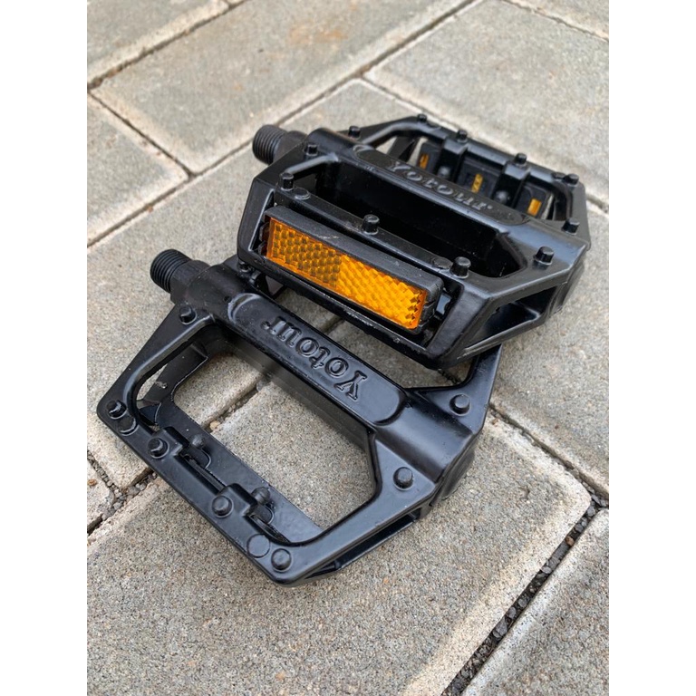 TERMURAH!!! Pedal Sepeda YUTA / As Besar Alloy Hitam / Realpict