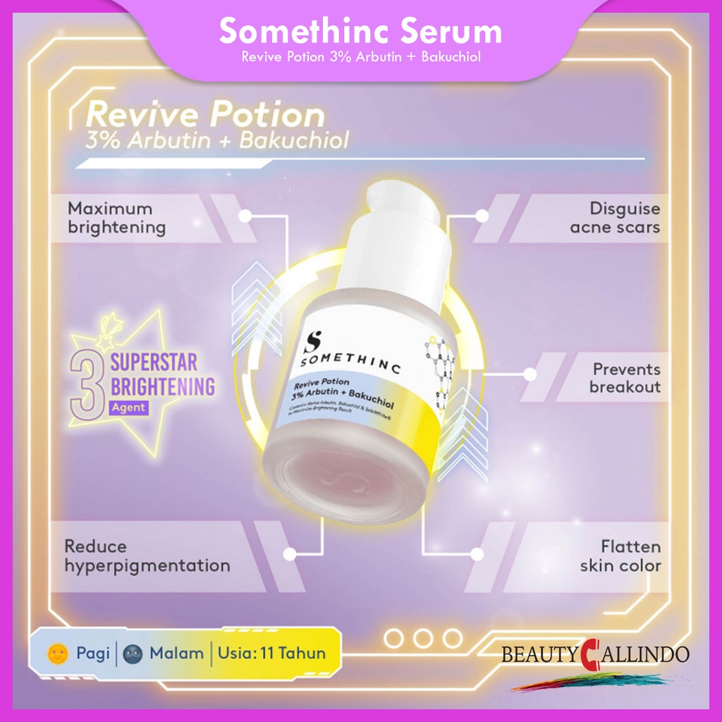 SOMETHINC Skin Solver Serum Revive Potion 3% Arbutin + Bakuchiol