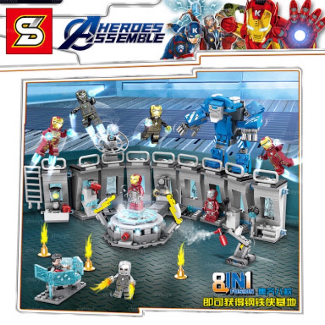 SY 1322 Mini Set Ironman Hall of Armor 8 in 1