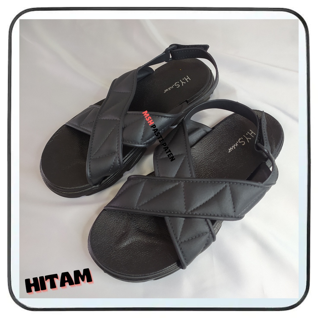 HYS Sepatu SandaL Tali Silang Wanita Impor Ori