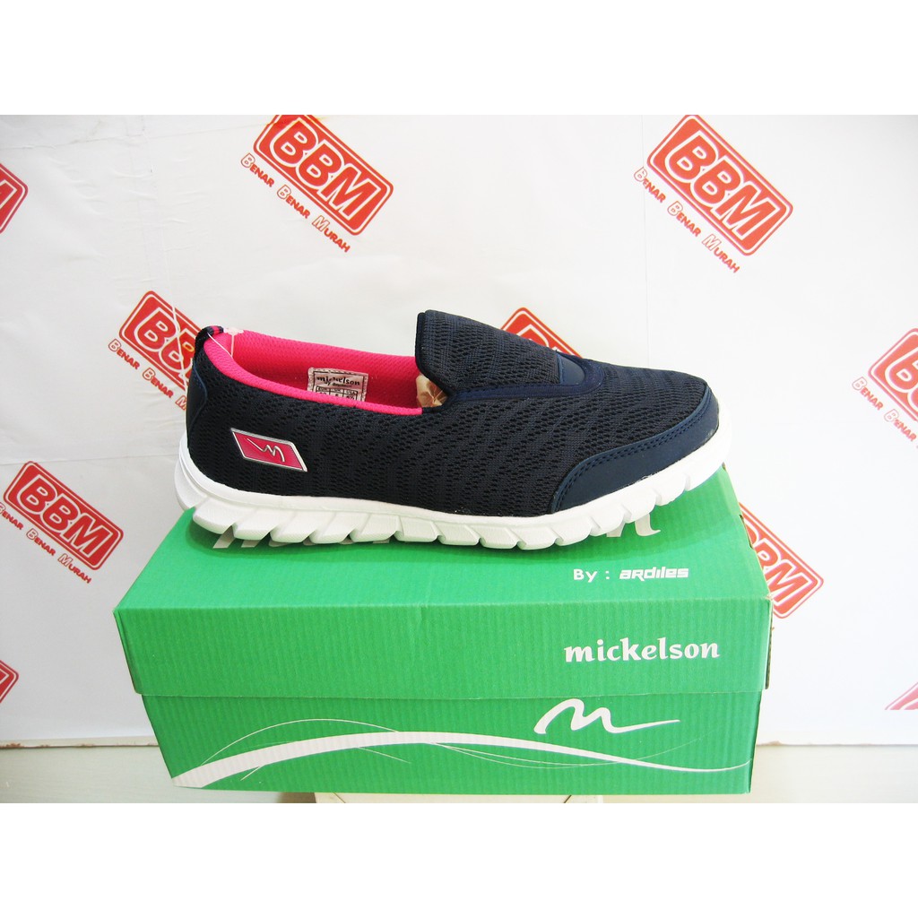 ARDILES MICKELSON LIVVIANY - SEPATU WANITA SANTAI SEKOLAH KERJA - Biru Navy/Pink