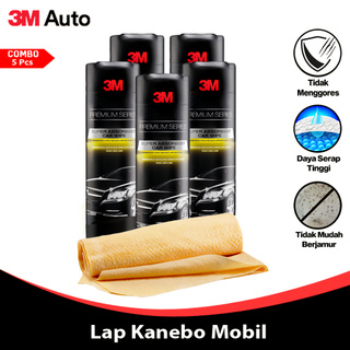 3M Auto Lap Chamois Pengering Kendaraan COMBO 5 Pcs Premium Series Kanebo Car Cleaning CMB05-3M-1053
