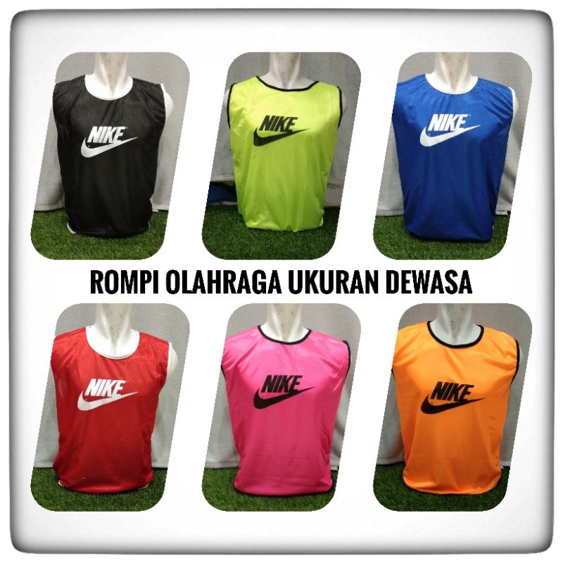 Rompi Olahraga Rompi Tim Futsal Sepakbola | Rompi Latihan Logo Nike Ukuran Dewasa
