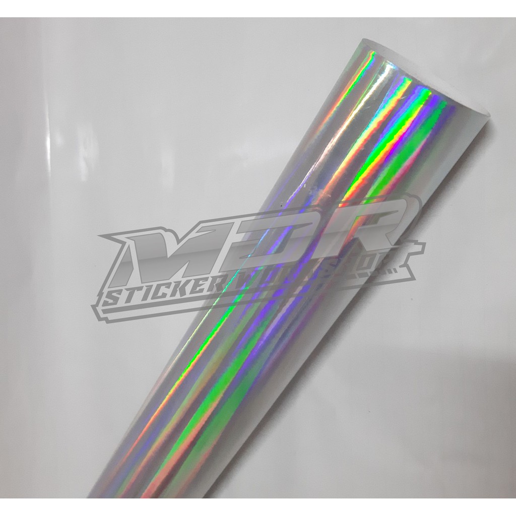 sticker skotlet pelangi hologram chrome motor skotlet hologram pelangi krom lentur