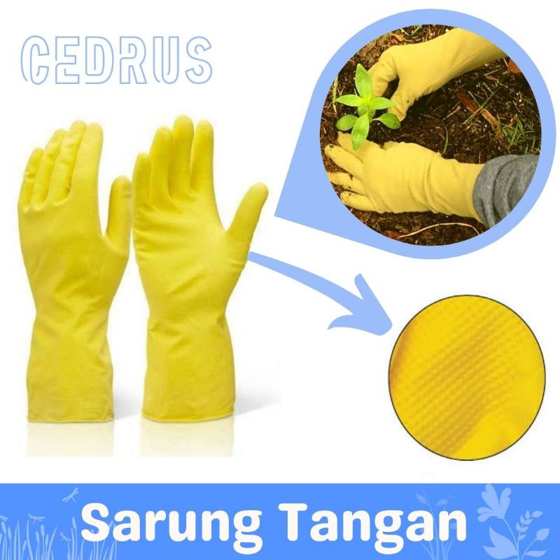 SARUNG TANGAN KUNING - Alat Berkebun Bahan Plastik