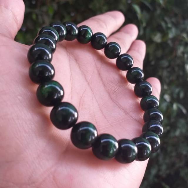 Gelang AKAR BAHAR TALI ARUS IJO/GELANG TALI ARUS ASLI/GELANG AKAR BAHAR TUNGGAL 10MM