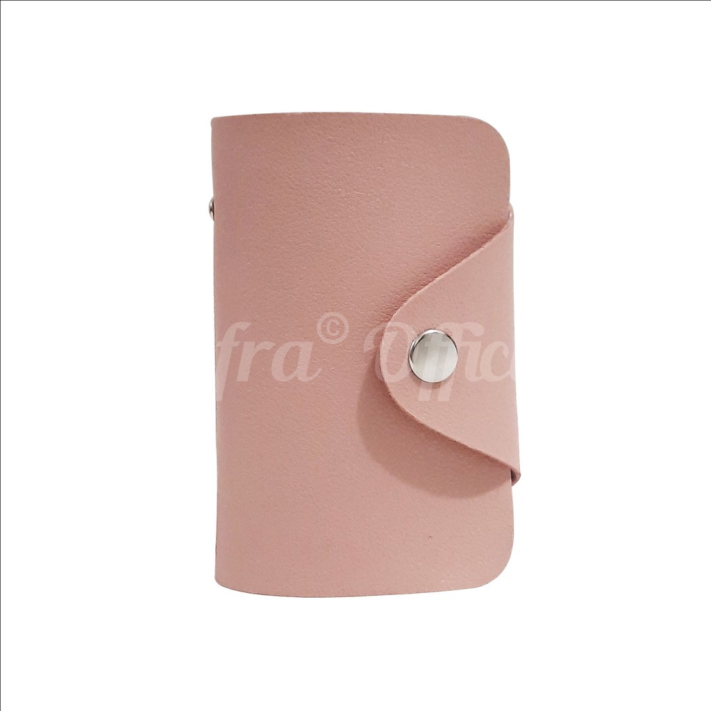 Shifra Card Holder Mika 20 Lembar untuk 40 Slot Kartu Dompet Wanita Warna Polos