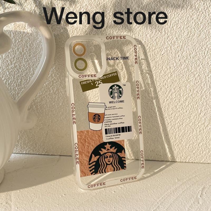 Coffee Case Clear For Samsung A13 4G A03 A03S M22 M32