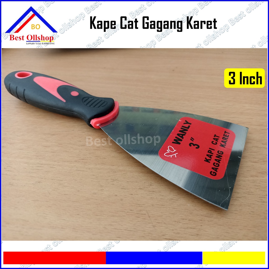 Kapi Cat Gagang Karet / Kape Cat Spatula Gagang Plastik Fiber Karet 2 - 2.5 - 3 - 4 Inch